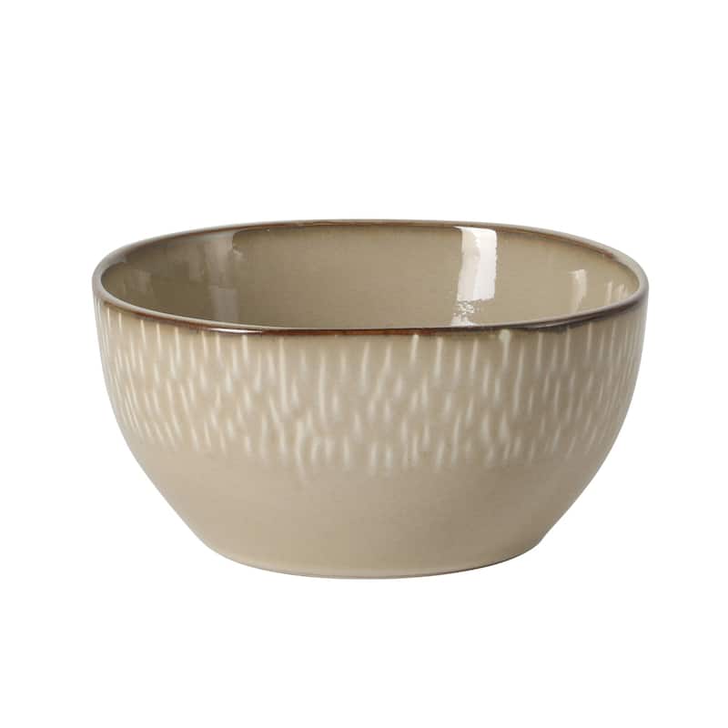 Gibson Elite Jasper 16 Piece Plates and Bowls Reactive Glaze Dishes Stoneware Ceramic Dinnerware Set - Service for 4