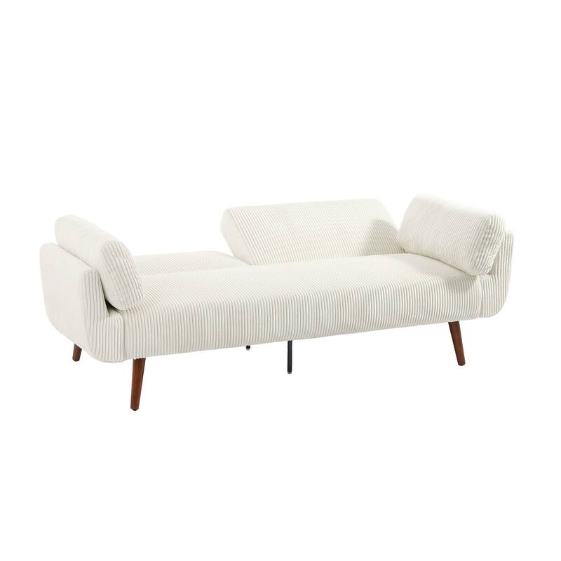 73.3" Wide Modern Corduroy Convertible Sleeper Sofa 3-position Loveseat