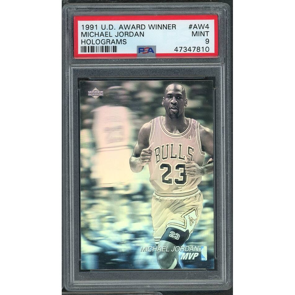 Michael Jordan 1991 Upper Deck MVP Award Winner Holograms Basketball Card #AW4 PSA 9 MINT - 8'6" x 11'6"