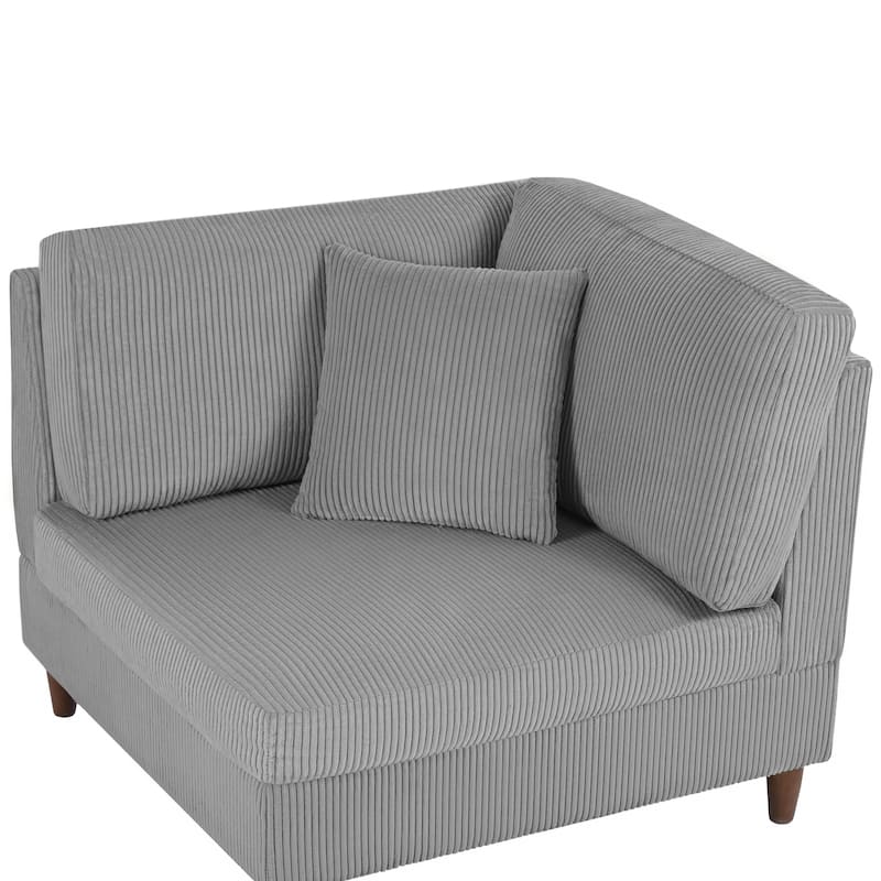 4-Piece Oversized Reversible Upholstered Sectional Modular Sofa