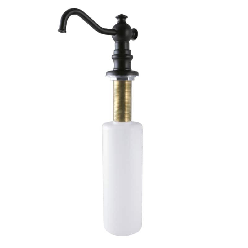 Kingston Brass Vintage Curved Nozzle Metal Soap Dispenser - Matte Black