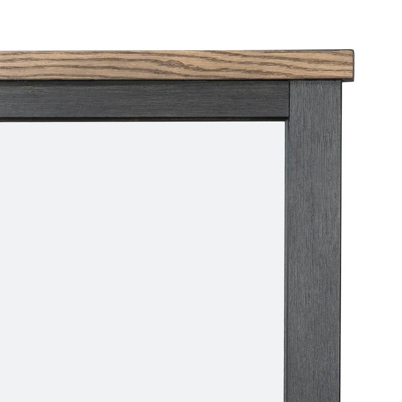 Furniture of America Lucan Modern 4-Piece Farmhouse Black Solid Wood Panel Bedroom Set