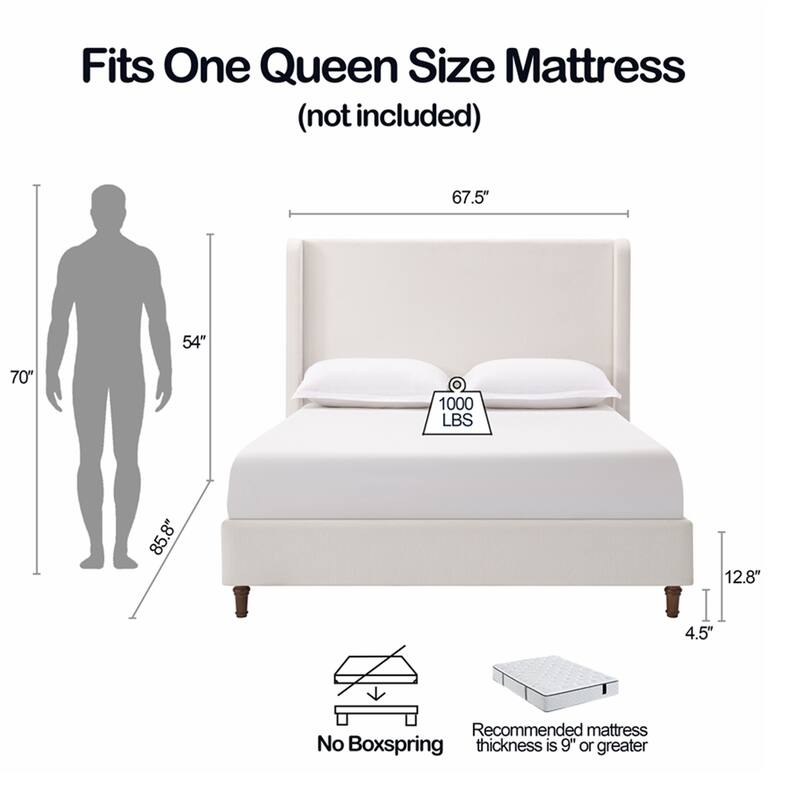 Harper Tall Headboard Upholstered Bed