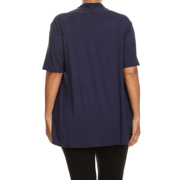 women's plus size short sleeve cardigan