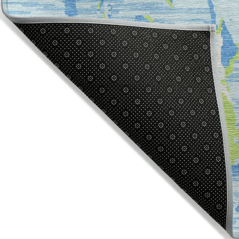 HomeRoots Striped Transitional Rectangle Outdoor Rug