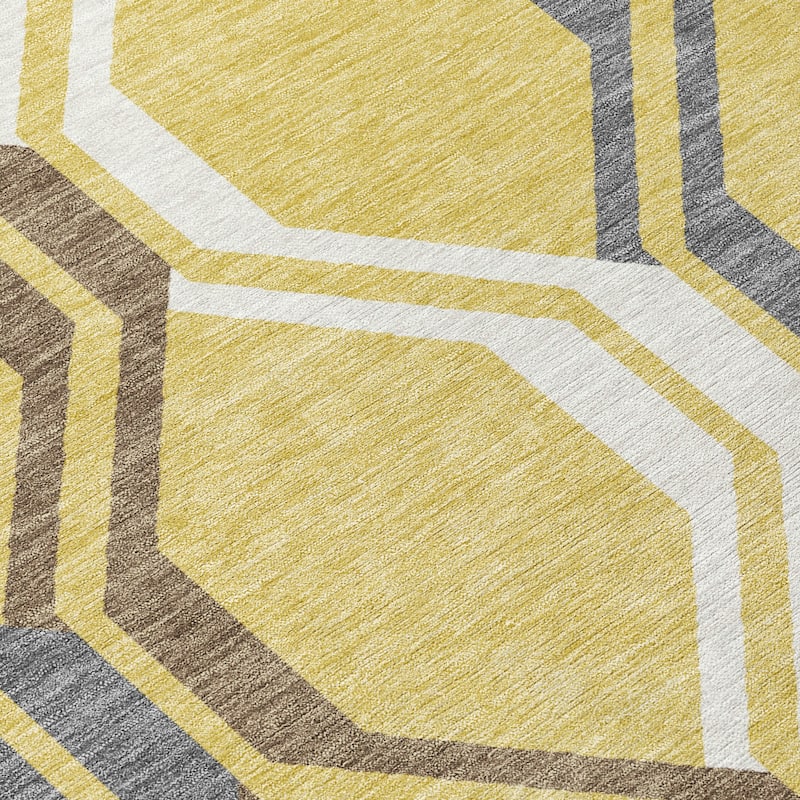 Machine Washable Indoor/ Outdoor Contemporary Dimensions Chantille Rug