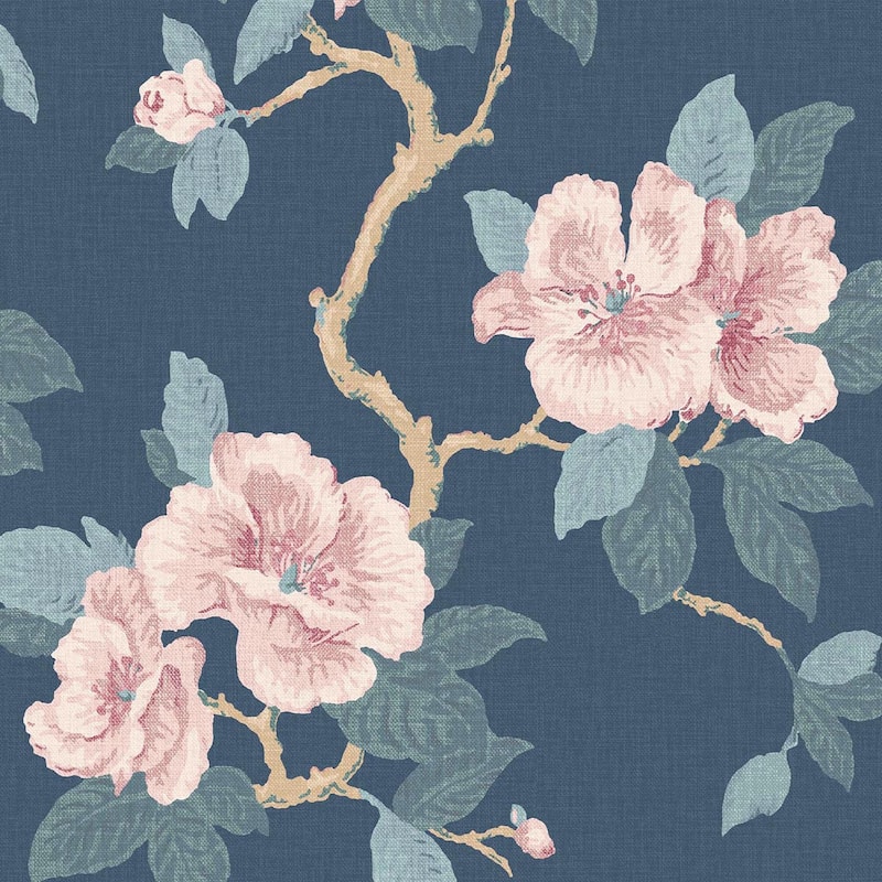 Laura Ashley Maya Dusky Seaspray Wallpaper