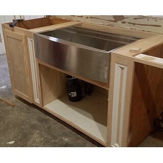 akdy sink farmhouse apron kitchen bowl stainless handmade single steel silver