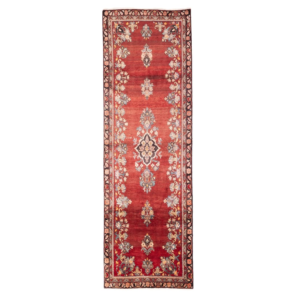 ECARPETGALLERY Hand-knotted Andelz Red Wool Rug - 4'0 x 12'10