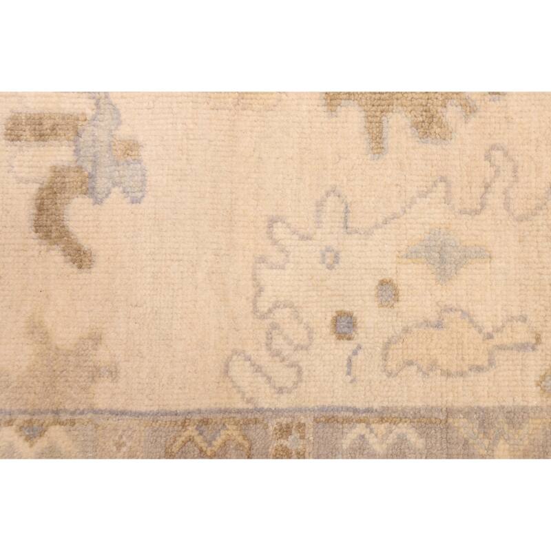 ECARPETGALLERY Hand-knotted Modern Oushak Ivory Wool Rug - 7'9 x 10'1