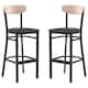 Option Natural Birch Wood Back/Black Vinyl Seat