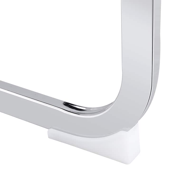 9-Piece Dining Table Set with Light Gray PU Leather Side Chairs