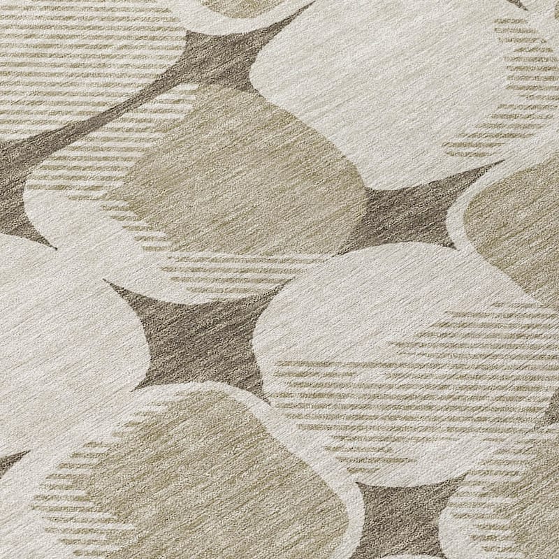 Machine Washable Indoor/ Outdoor Chantille Puffy Modern Rug