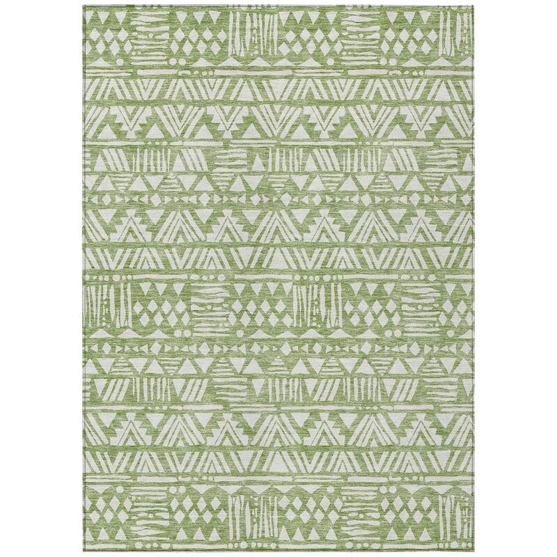 Machine Washable Indoor/ Outdoor Chantille Boho Tribal Rug
