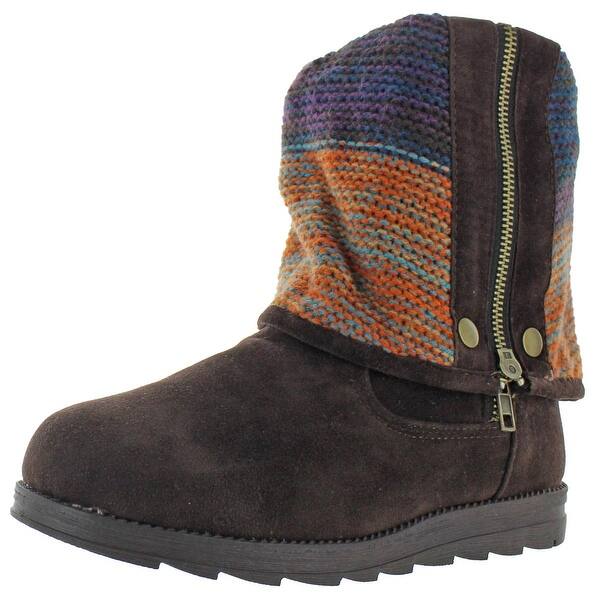 Shop Muk Luks Womens Demi Winter Boots Knit Fold Over Overstock
