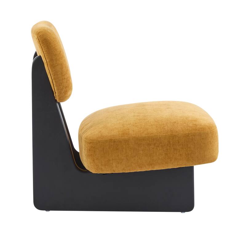 Lounge Armless Accent Chair with Wood Frame, Set of 2