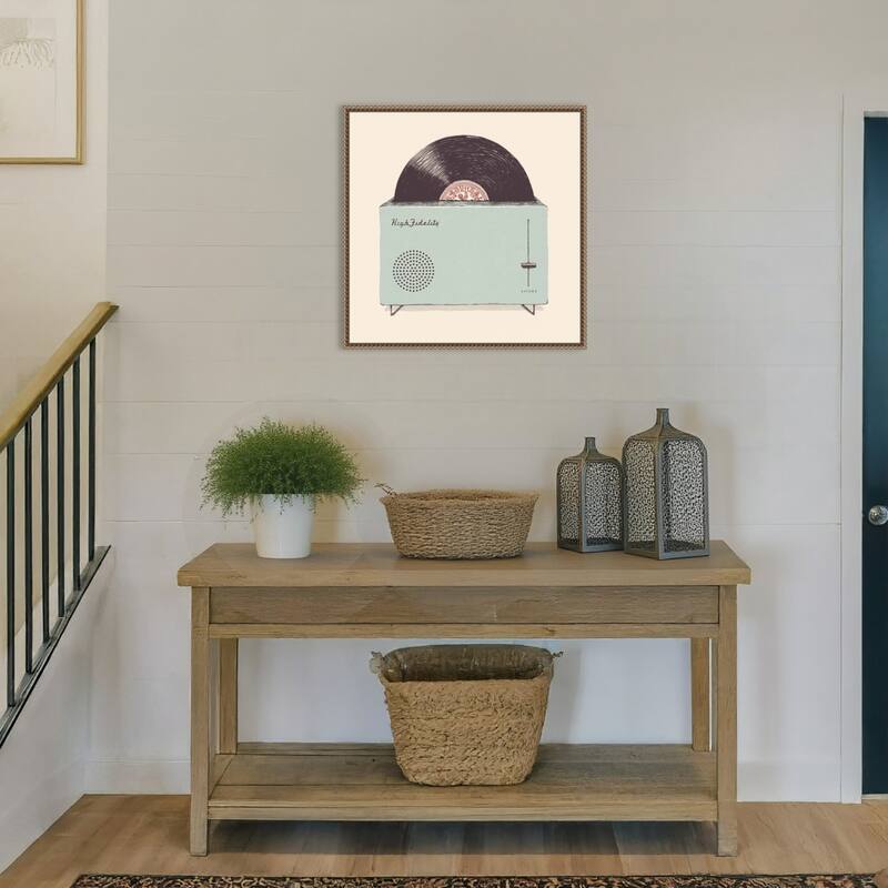 High Fidelity by Florent Bodart (22 x 22 in.), Framed Canvas Wall Art Print