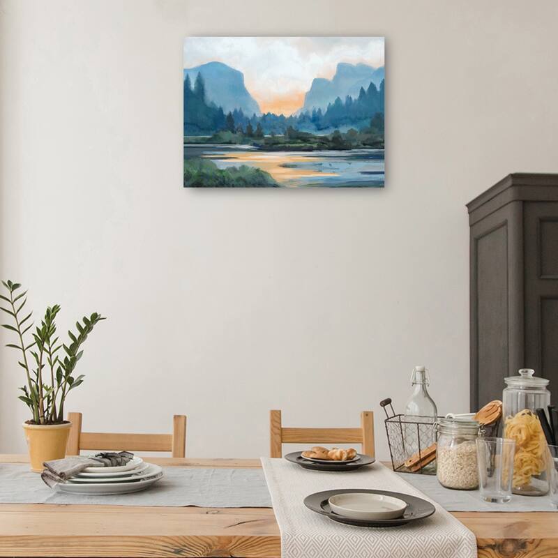 Mountain Sunset By Studio Arts Canvas Art Print