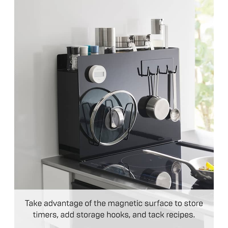 Yamazaki Home Sliding Drawer Seasoning Rack, Steel - L 36.61 x W 4.92 x H 14.45 inches