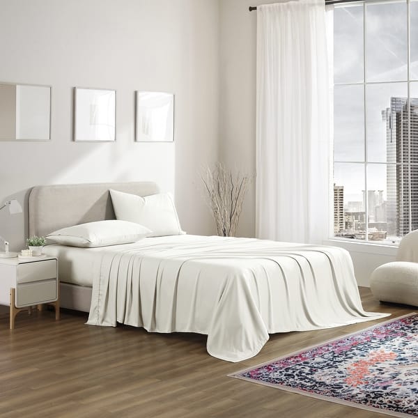 Pure Beech TENCEL™ Modal Sateen Sheet Set - White - King