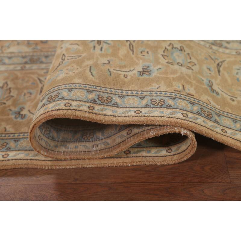 Mashad Persian Vintage Area Rug Hand-Knotted Wool Carpet - 6'6"x 9'10"