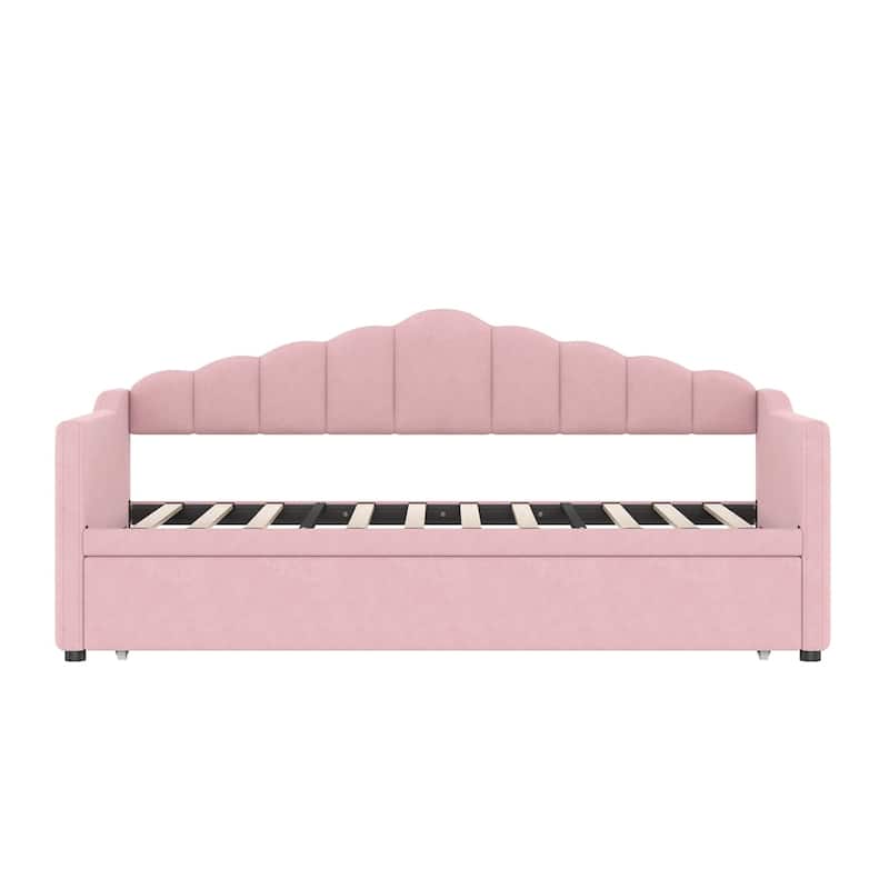 Upholstered Twin Size Daybed with Trundle