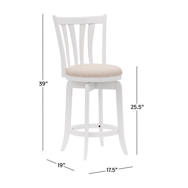dimension image slide 2 of 3, Hillsdale Furniture Savana Wood Upholstered Swivel Stool