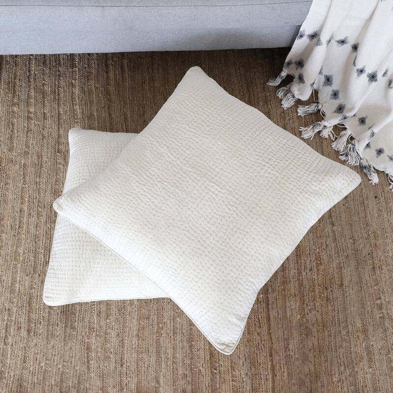 Novica Handmade First Snow Viscose Cushion Covers (Pair)