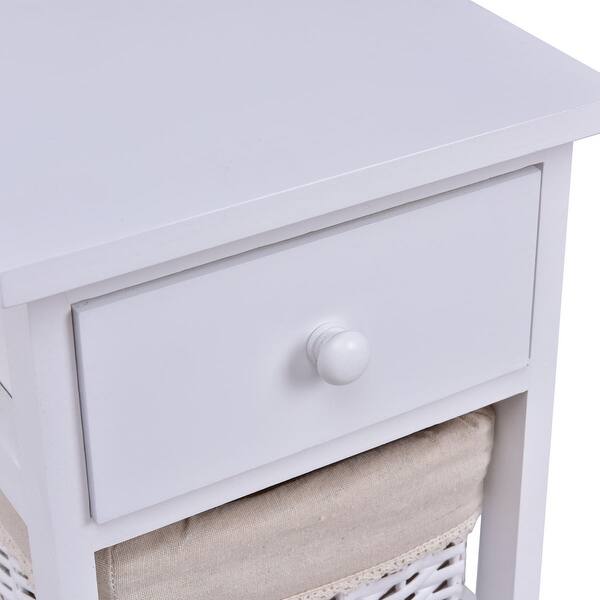 Shop Costway Bedroom Wooden Bedside Table Nightstand Chest Cabinet On Sale Overstock 17021022