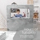 preview thumbnail 4 of 5, Milliard Kids Couch - Modular Kids Sofa for Toddler and Baby Playroom/Bedroom Furniture (Grey) with Bonus Pillow