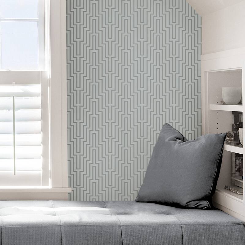 Scott Living Sky Blue Crystalline Self Adhesive Wallpaper