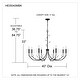 preview thumbnail 6 of 4, Heiress 8-Light Matte Black Chandelier