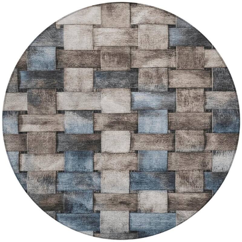 HomeRoots Striped Transitional Rectangle Outdoor Rug