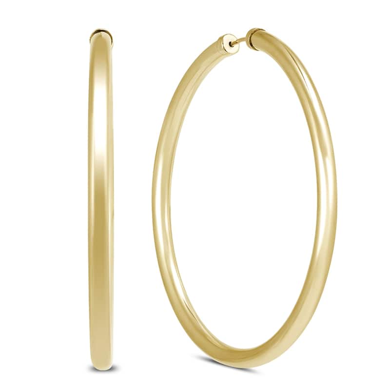 Marquee Jewels 45MM 14K Yellow Gold Filled Endless Hoop Earrings (3mm Gauge)