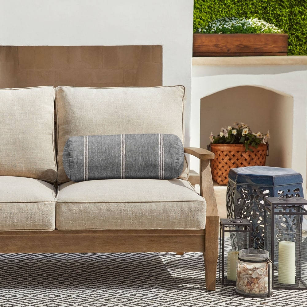 Sorra Home Sunbrella Outdoor Knife Edge Bolster Pillow Single