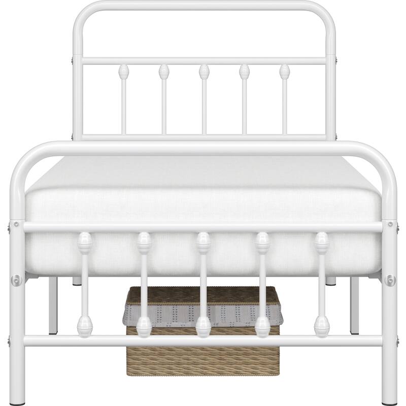 Yaheetech Classic Iron Bed Metal Bed Frames with High Headboard