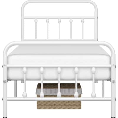 Yaheetech Classic Iron Bed Metal Bed Frames with High Headboard
