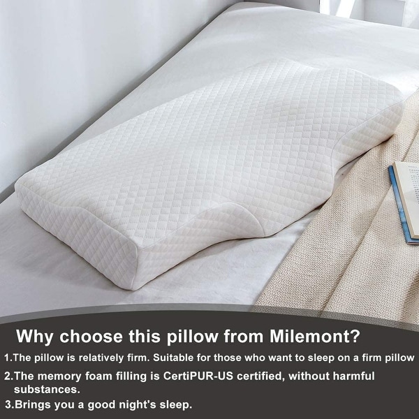 Memory Foam Pillow Contour Cervical Pillow for Back Sleepers