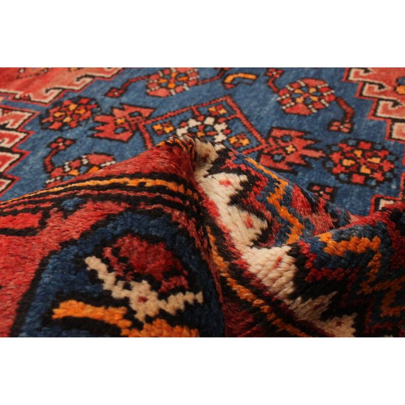 ECARPETGALLERY Hand-knotted Andelz Red Wool Rug - 4'2 x 10'4
