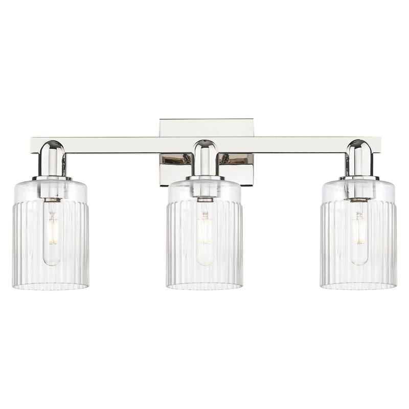 Innovations Lighting Endless Possibilities Arcadia - Hadley - 3 Light 24" Bath Vanity Light - Clear/Polished Nickel