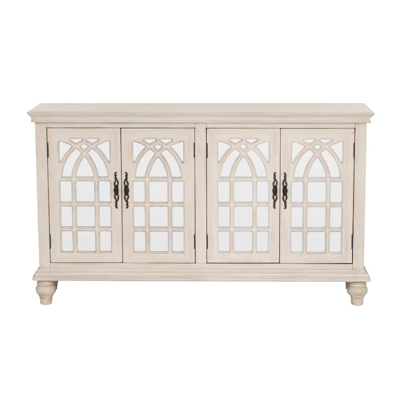 Berkshire 4 Door Mirrored Credenza Cream