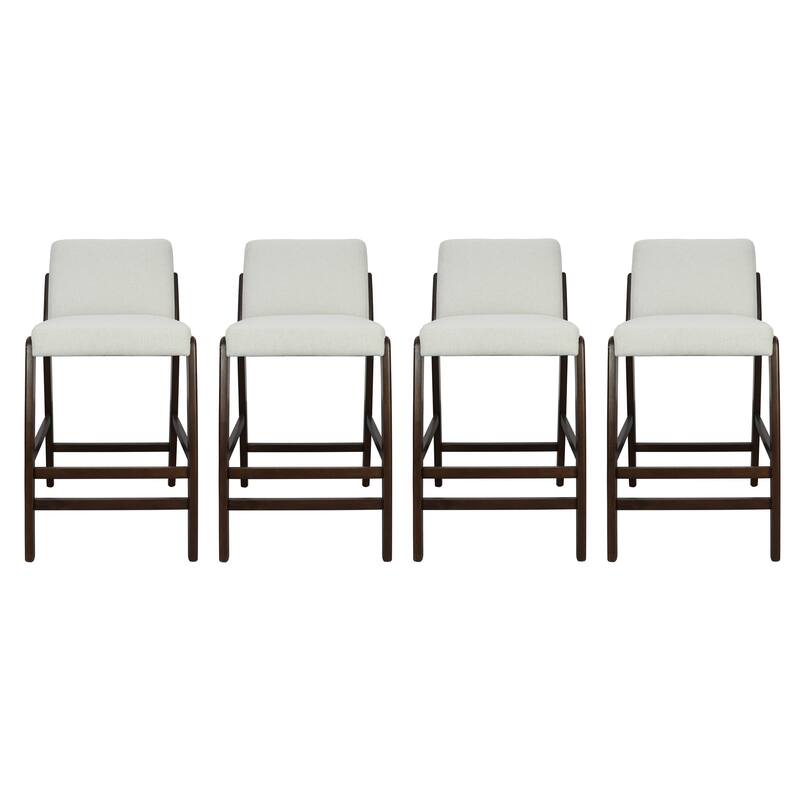 Christopher Knight Home - Eli Classic Wooden Upholstered Bar Stool with Padded Seat and Backrest