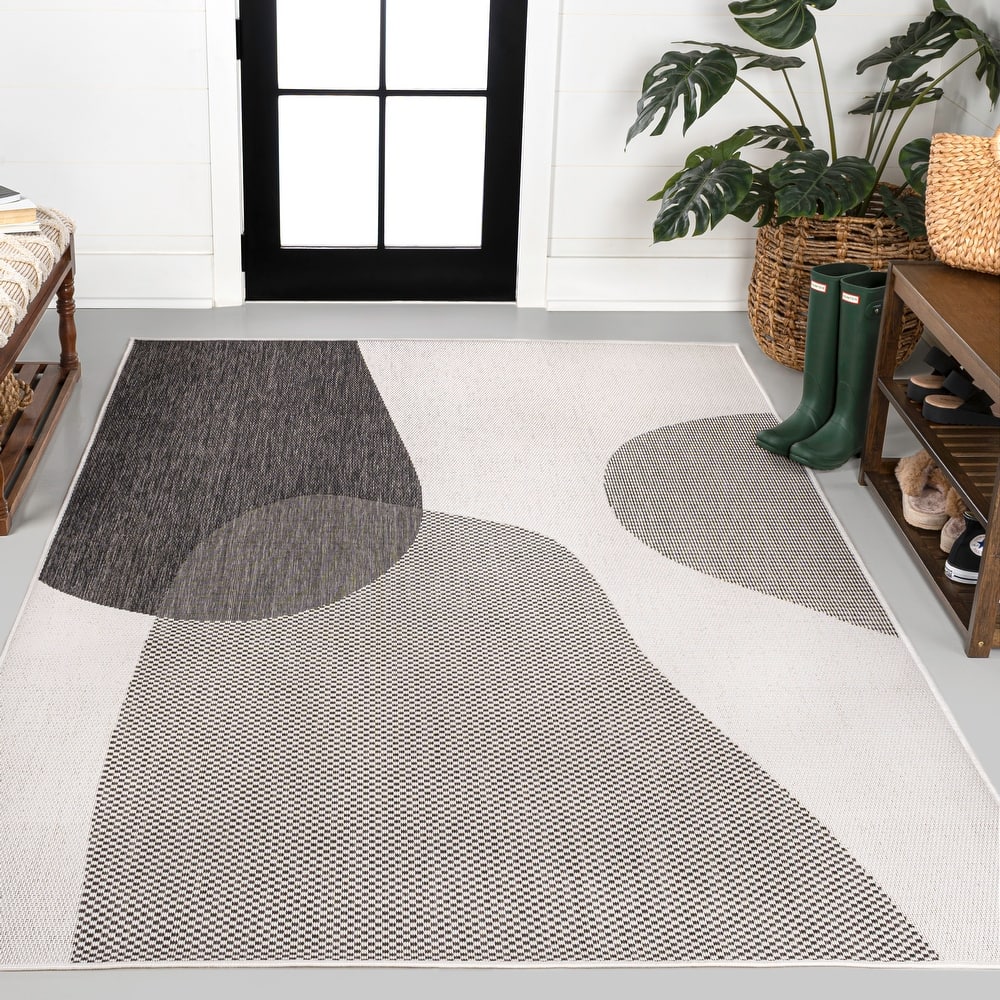 JONATHAN Y Zia Modern Geometric Organic Shapes Indoor/Outdoor Area Rug