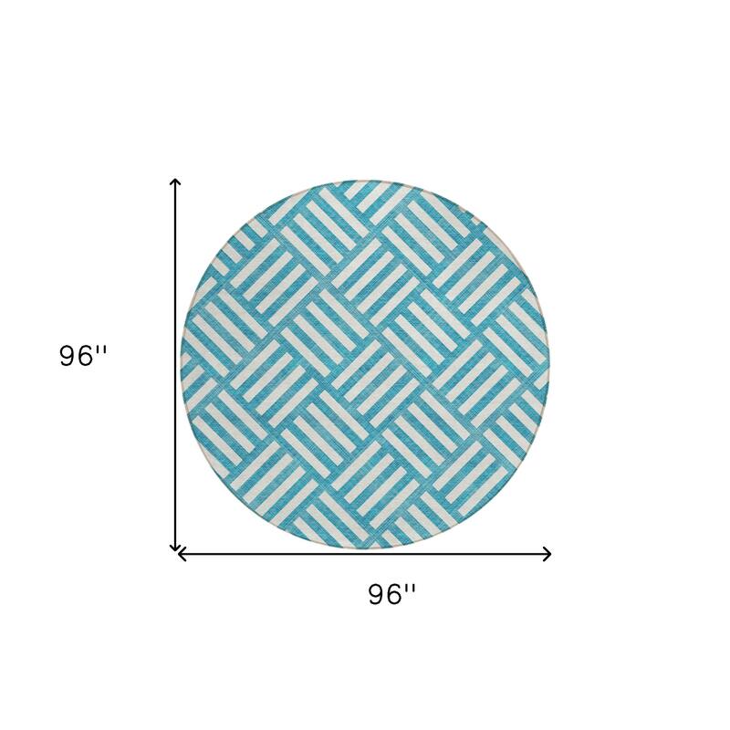 HomeRoots Geometric Transitional Rectangle Outdoor Rug