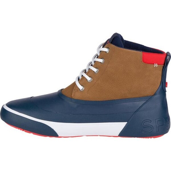 sperry cutwater deck boot tan navy