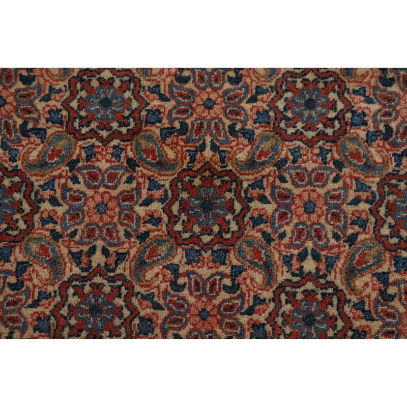 Floral Qum Foyer Rug Handmade Wool Carpet - 4'5" x 6'4"