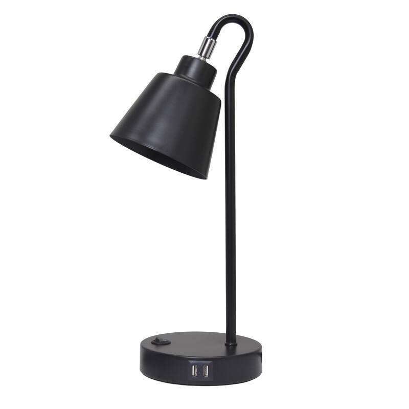 Looped Desk Lamp with Adjustable Shade - 16" - Black