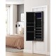 preview thumbnail 14 of 31, 6 LED Lights Lockable Wall Mounted Jewelry Armoire with Full-Length Mirror