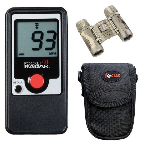 Pocket Radar PR1000 Handheld Speed Radar and Bushnell 8x21 Powerview