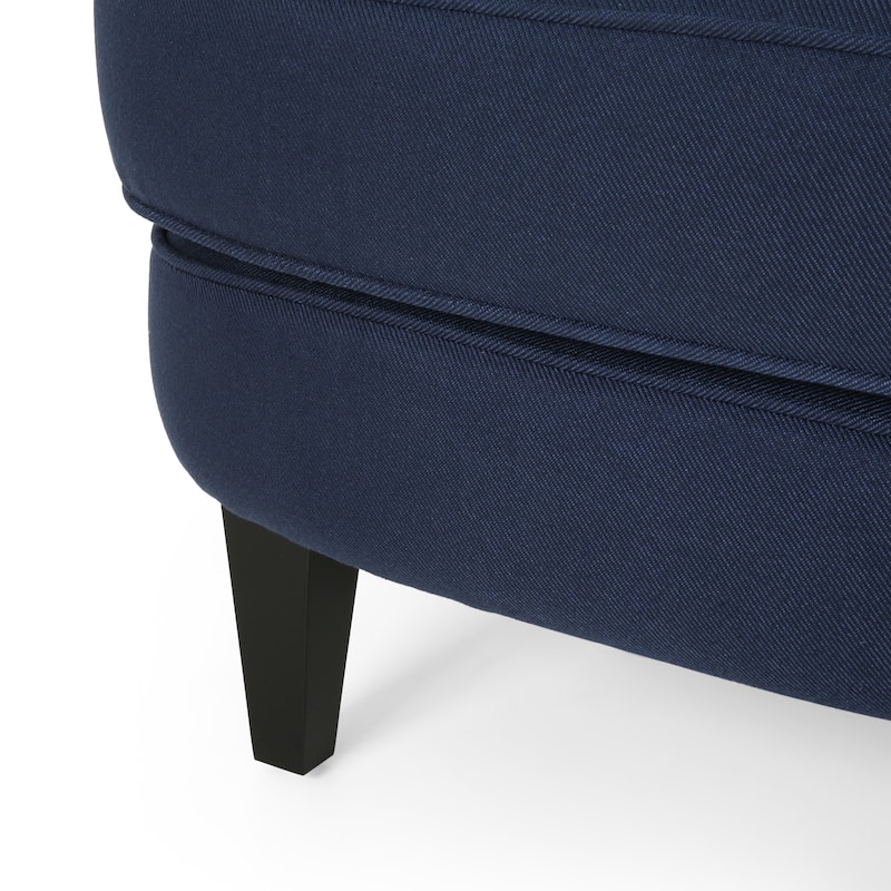 Correia Contemporary Tufted Fabric Club Chair and Ottoman Set by Christopher Knight Home